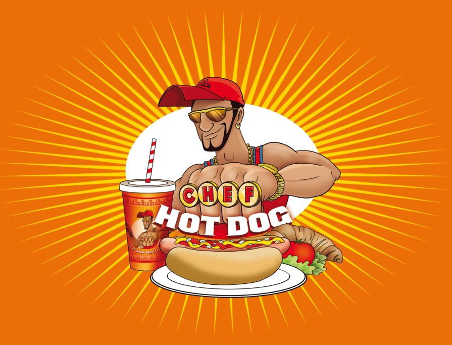 Logo, "Chef Hot Dog", Witty’s, Berlin
