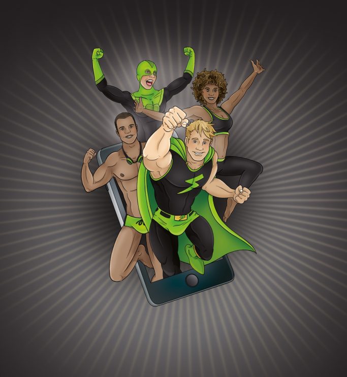 Illustrationen, Character Design, "Sportler gegen Stigma", AbbVie, Allround Team GmbH, Köln